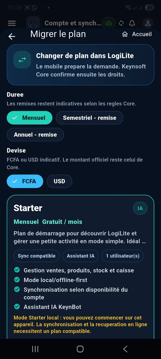 Formule et migration