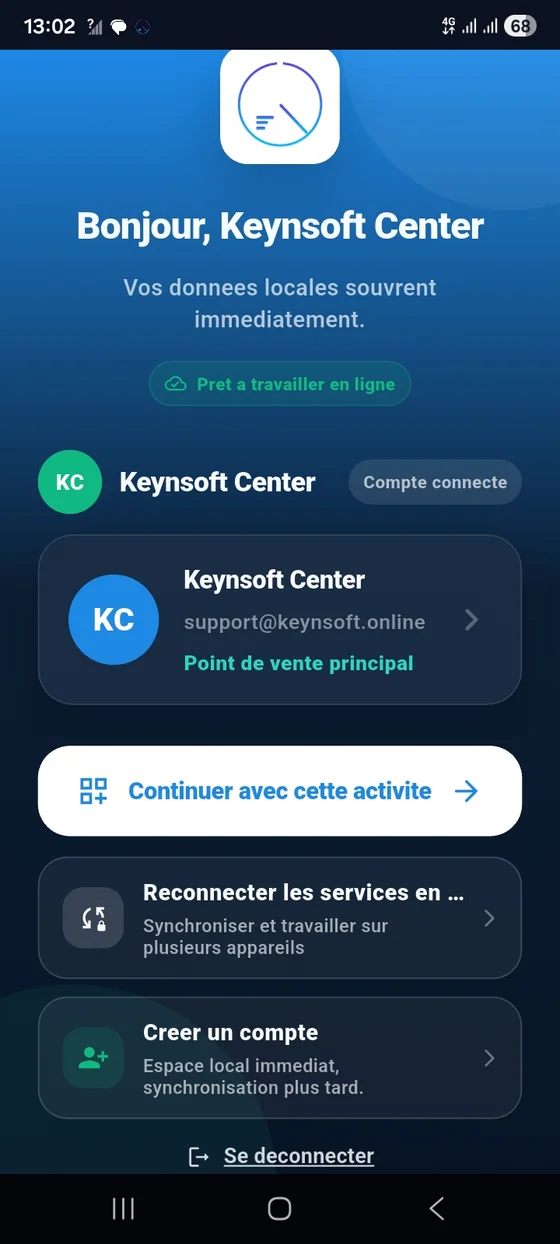 Accueil et reprise de l’activité